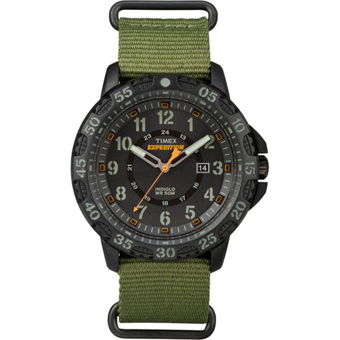 Timex Expedition Rugged Resin Slip-Thru Watch - Black-Green