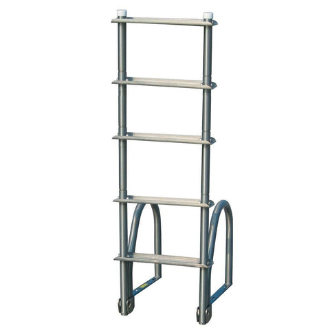 Dock Edge Aluminum 5-Step Eco Flip-Up Dock Ladder - Weld Free