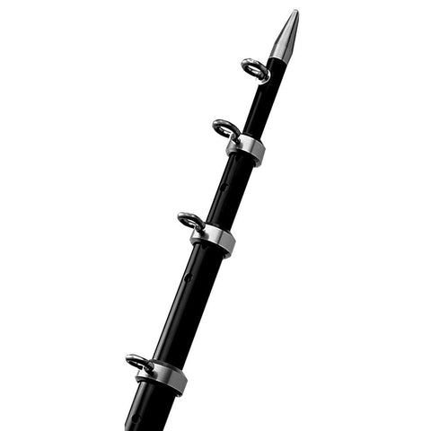 TACO 12' Black-Silver Center Rigger Pole - 1-1-8&quot; Diameter