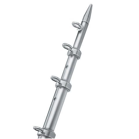 TACO 12' Silver-Silver Center Rigger Pole - 1-1-8&quot; Diameter