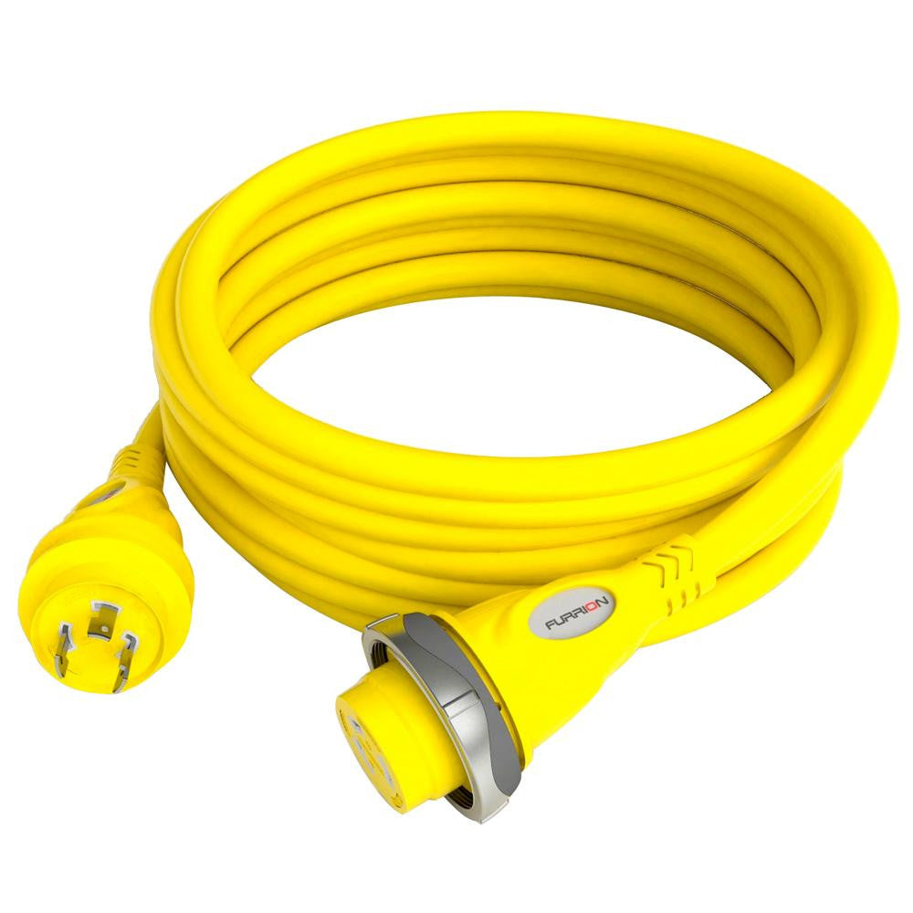 Furrion 30A 125V Marine Cordset 50ft Yellow