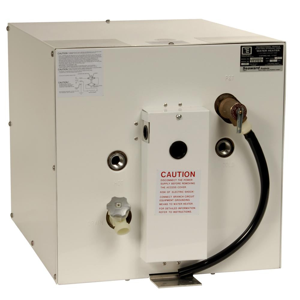 Whale Seaward 11 Gallon Hot Water Heater W-Rear Heat Exchanger White Epoxy