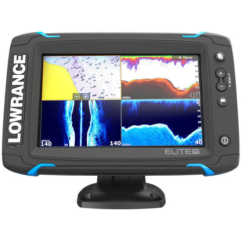 Lowrance Elite-7 Ti Touch Combo - Med-High-455-800 HDI Transom Mount w-Navionics+ Chart
