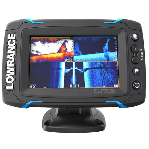 Lowrance Elite-5 Ti Touch Combo w-TotalScan Transom Mount Transducer and Navionics+ Chart