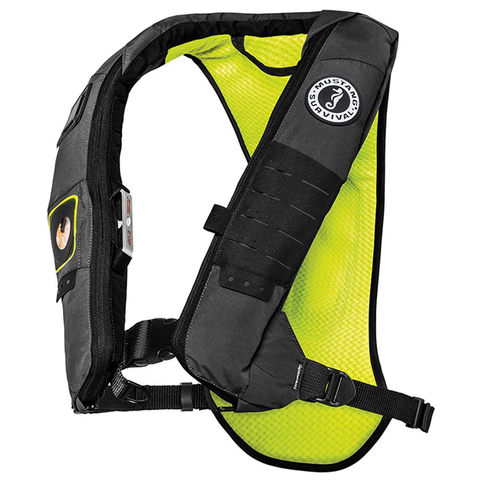 Mustang Elite 28K Inflatable PFD Automatic HIT Inflator - Gray-Fluorescent Yellow Green