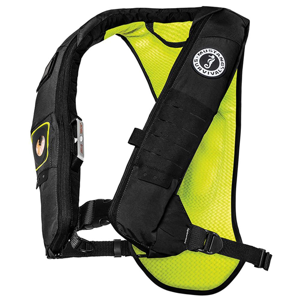 Mustang Elite 28K Inflatable PFD Automatic HIT Inflator - Black-Fluorescent Yellow Green