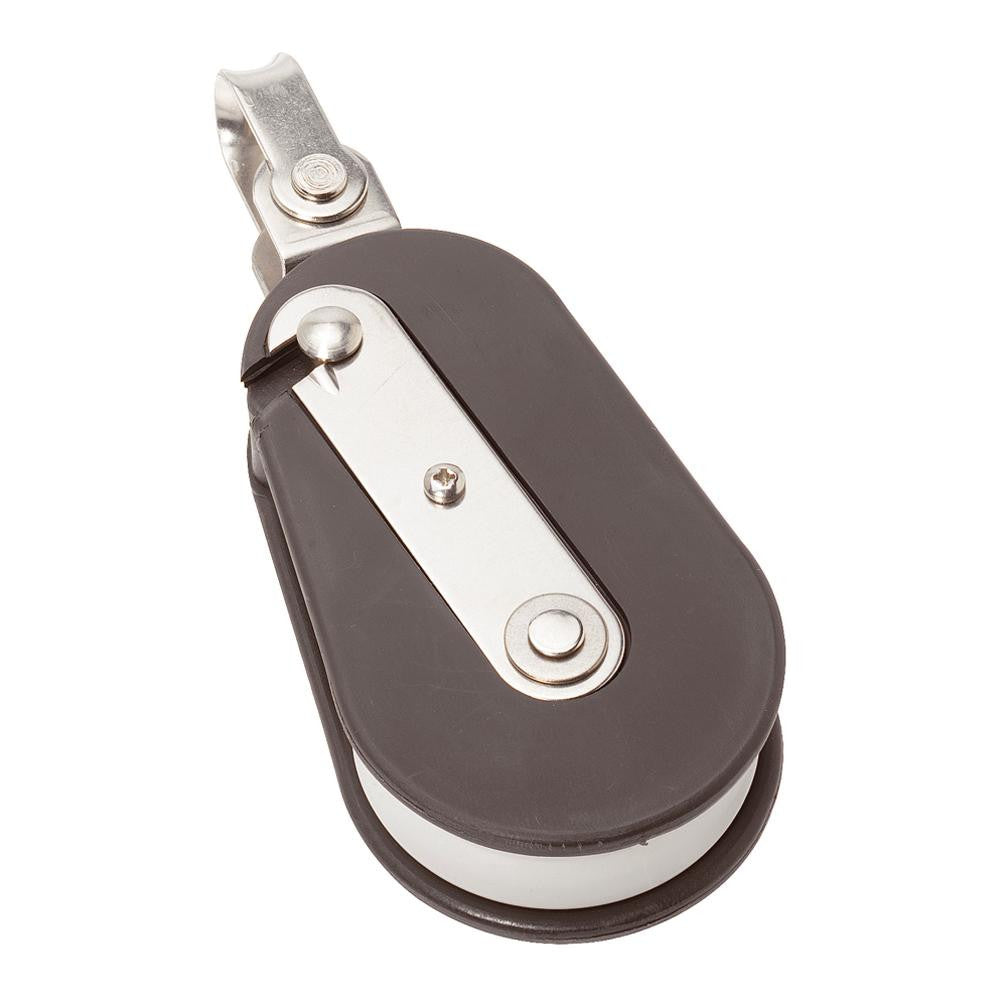 Barton Marine Snatch Block W-Stainless Steel D Shackle - 16mm Sheave Width