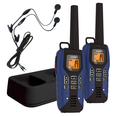 Uniden 50 Mile FRS-GMRS Submersible Two-Way Radio w-Direct Call - 2-pack