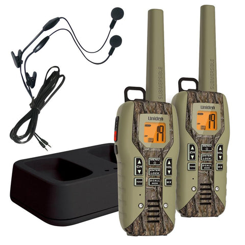 Uniden 50 Mile FRS-GMRS Submersible Two-Way Radio w-Direct Call - Camo - 2-pack
