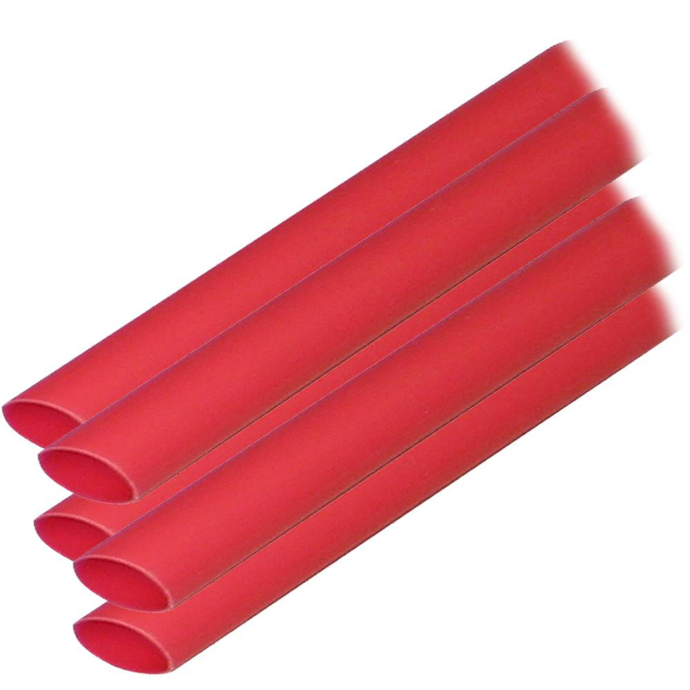 Ancor Adhesive Lined Heat Shrink Tubing (ALT) - 3-8&quot; x 6&quot; - 5-Pack - Red