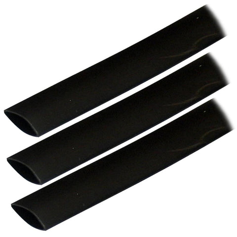 Ancor Adhesive Lined Heat Shrink Tubing (ALT) - 3-4&quot; x 3&quot; - 3-Pack - Black