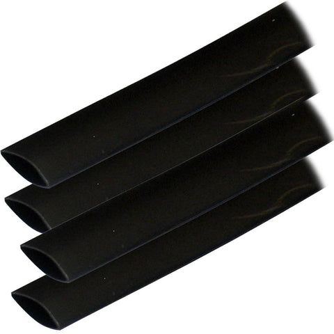 Ancor Adhesive Lined Heat Shrink Tubing (ALT) - 3-4&quot; x 6&quot; - 4-Pack - Black