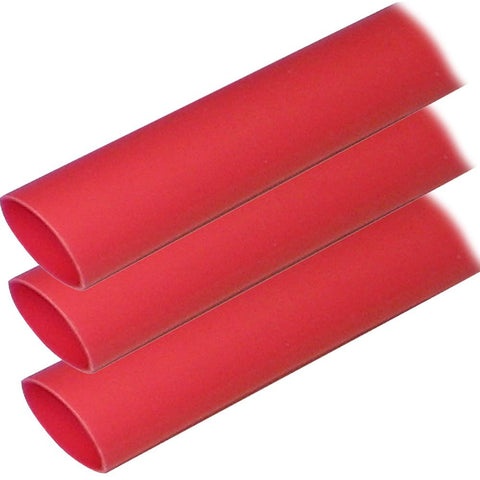 Ancor Adhesive Lined Heat Shrink Tubing (ALT) - 1&quot; x 12&quot; - 3-Pack - Red