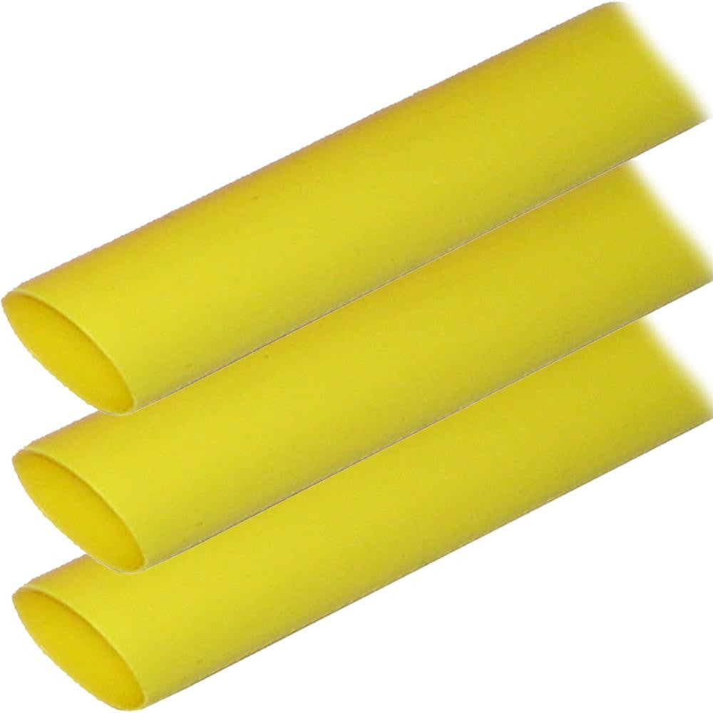 Ancor Adhesive Lined Heat Shrink Tubing (ALT) - 1&quot; x 6&quot; - 3-Pack - Yellow