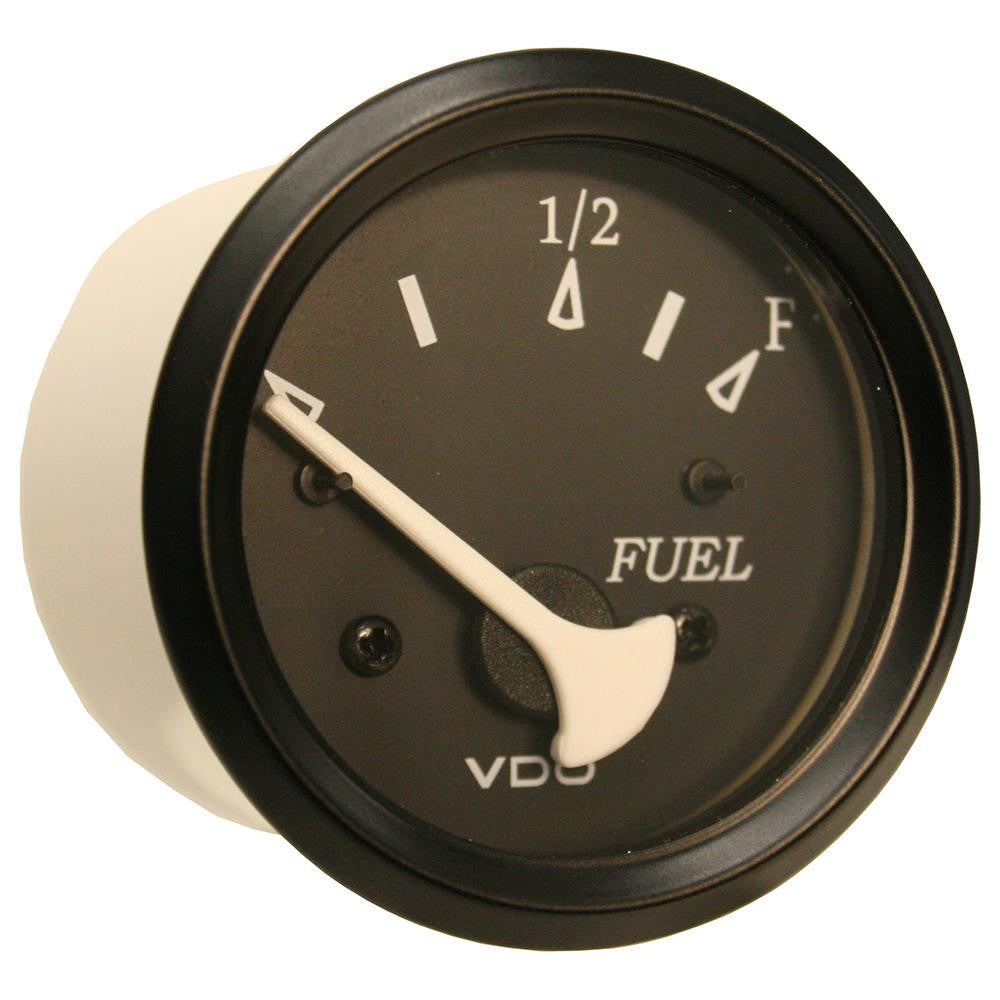 VDO Allentare Black Fuel Level Gauge - Use w-Marine 240-33 Ohm Fuel Senders - 12V - Black Bezel