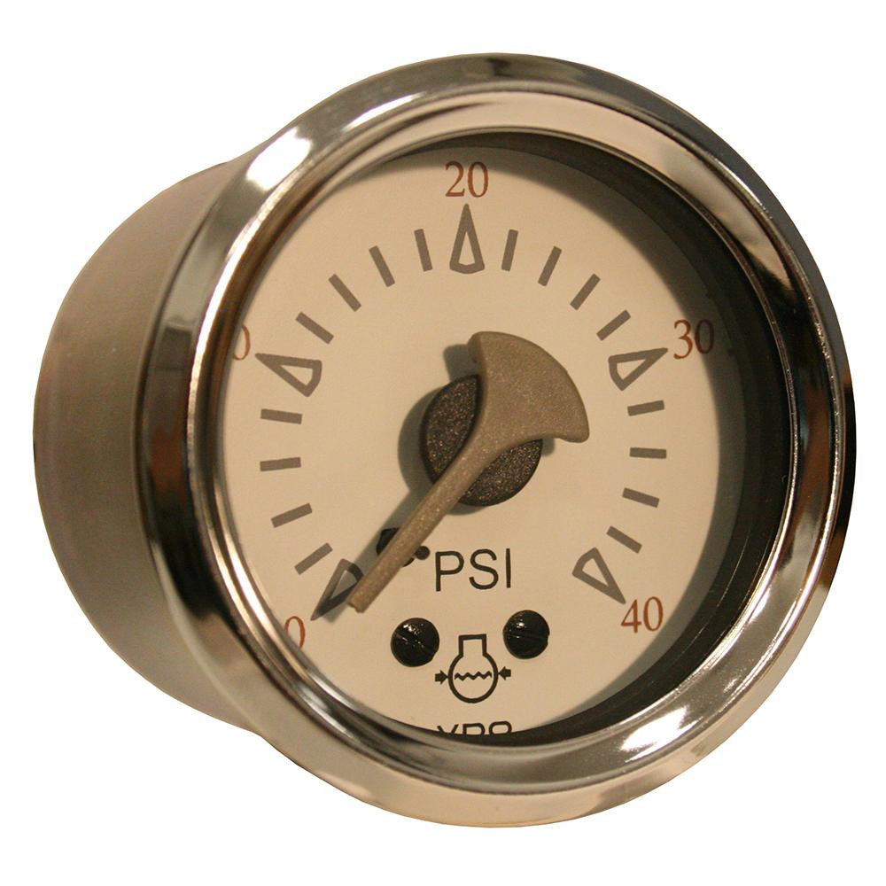 VDO Allentare White-Grey 40PSI Mechanical Water Pressure Gauge