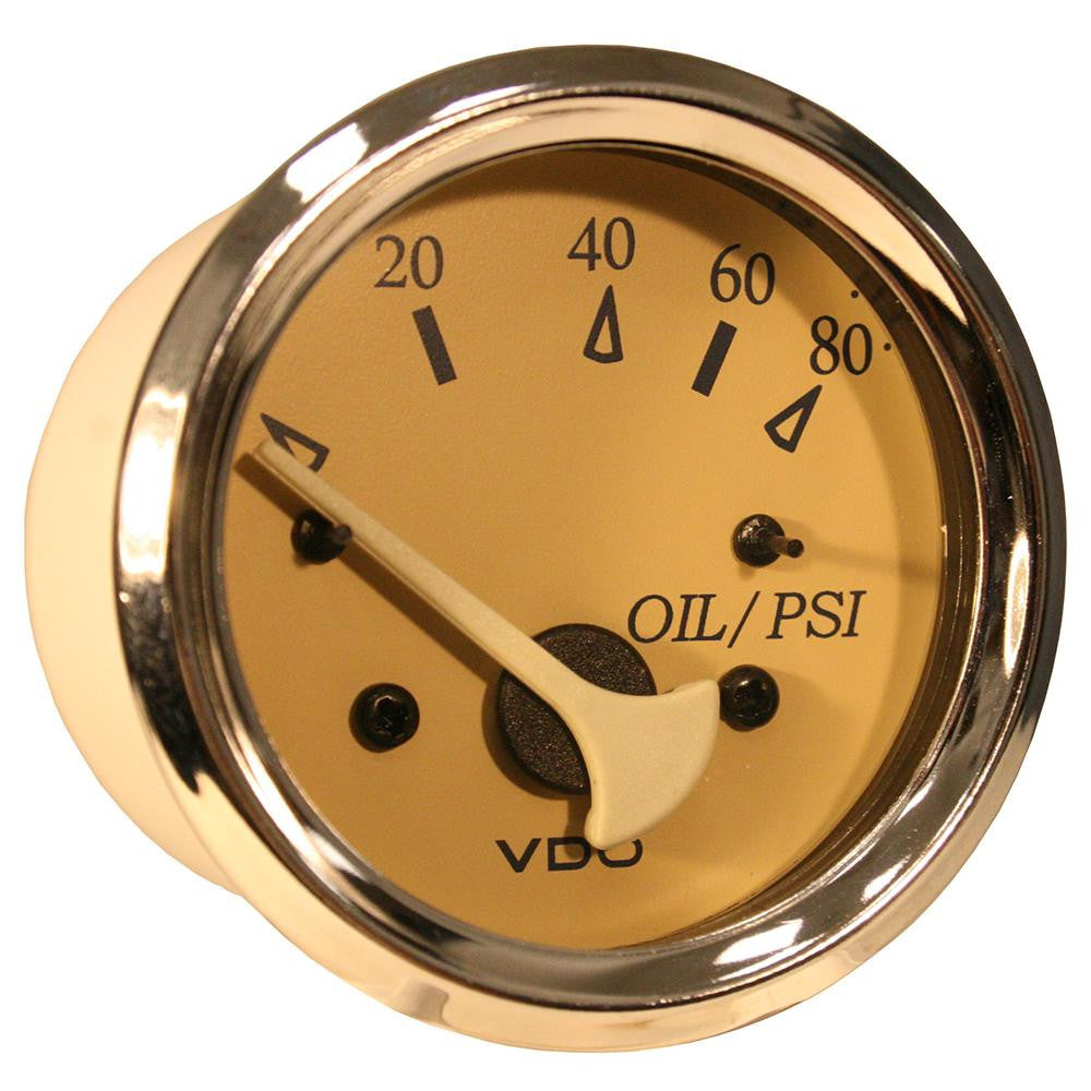 VDO Allentare Teak 80PSI Oil Pressure Gauge - Use w-Marine 240-33 Ohm Sender - 12V