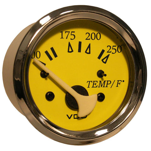 VDO Allentare Yellow-Blue 250&#176;F Water Temperature Gauge - Use w-Marine 450-29 Ohm Sender - 12V