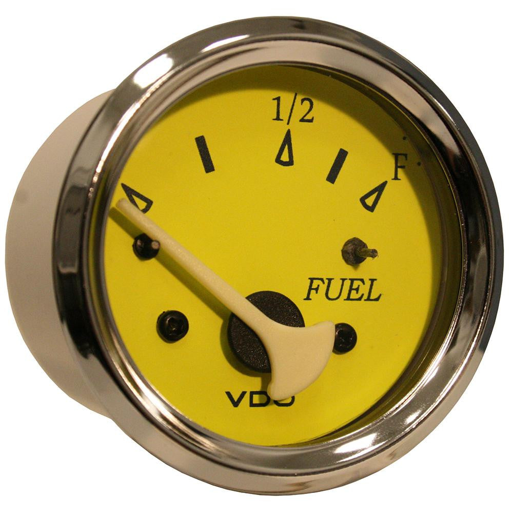 VDO Allentare Yellow-Blue Fuel Level Gauge - Use w-Marine 240-33 Ohm Fuel Senders - 12V