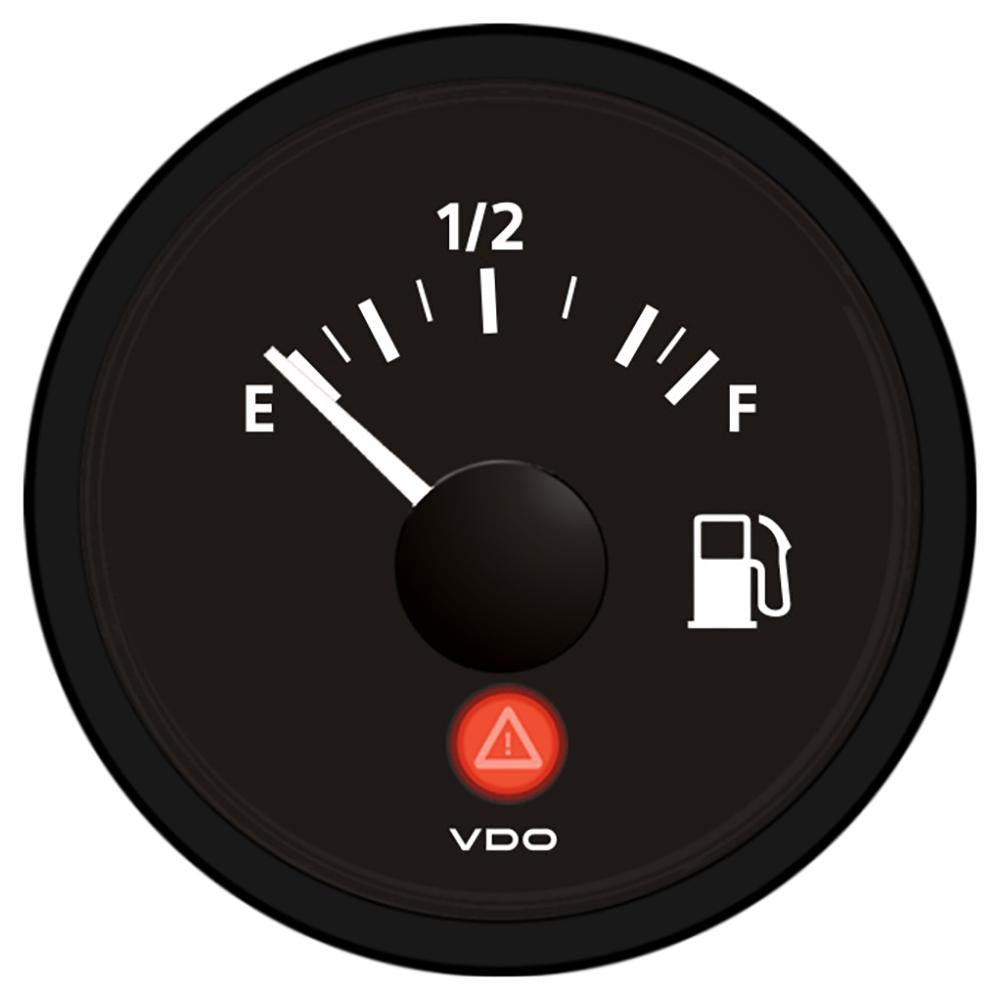 VDO Viewline Onyx Fuel Gauge 12-24V - Use with 3-180 Ohm Sender