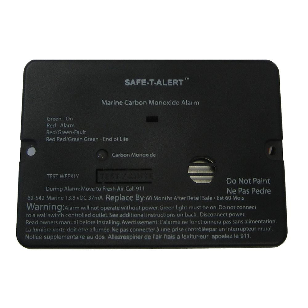 Safe-T-Alert 62 Series Carbon Monoxide Alarm w-Relay - 12V - 62-542-Marine-PLY-NC - Flush Mount - Black