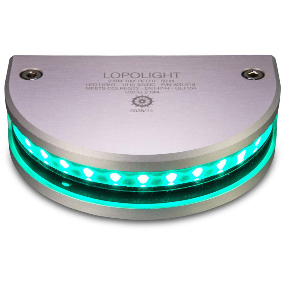 Lopolight 180&deg; Navigation Light - 2nm f-Vessel up to 164'(50M) - Green