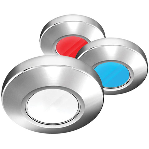 i2Systems Profile P1120 Tri-Light Surface Light - Red, White & Blue - Brushed Nickel Finish