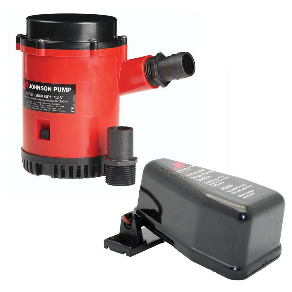 Johnson Pump 2200 Heavy Duty Bilge Pump w-Free AS888 Automatic Switch