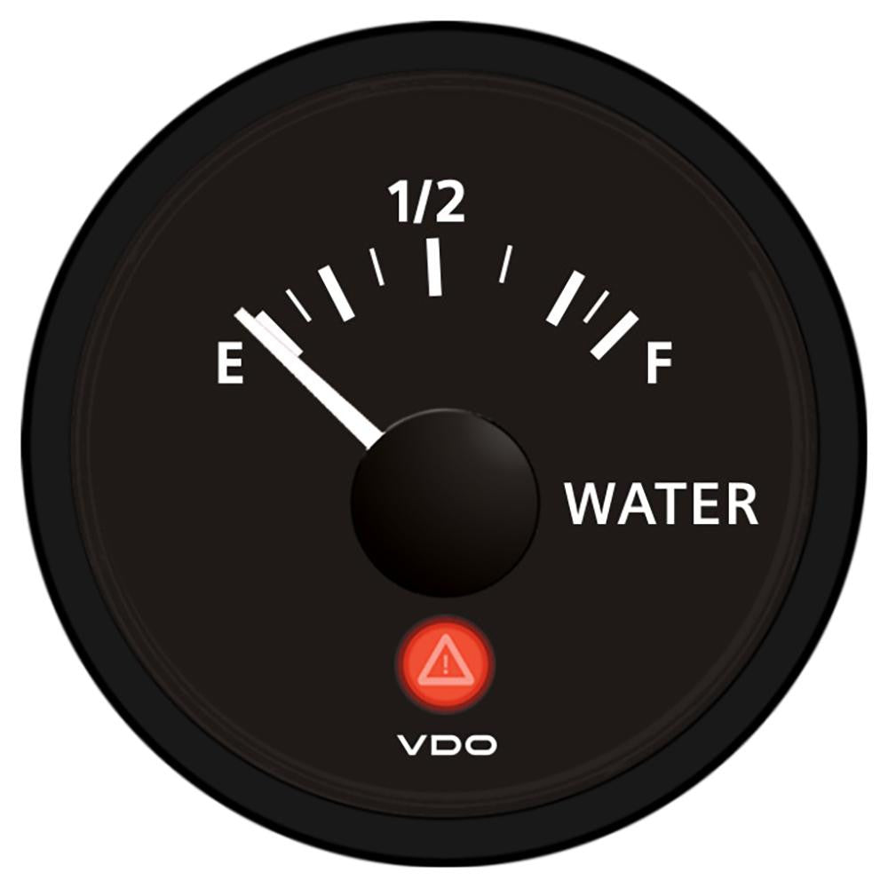 VDO Viewline Onyx Freshwater Gauge 12-24V - Use with VDO 10-180 Ohm Sender