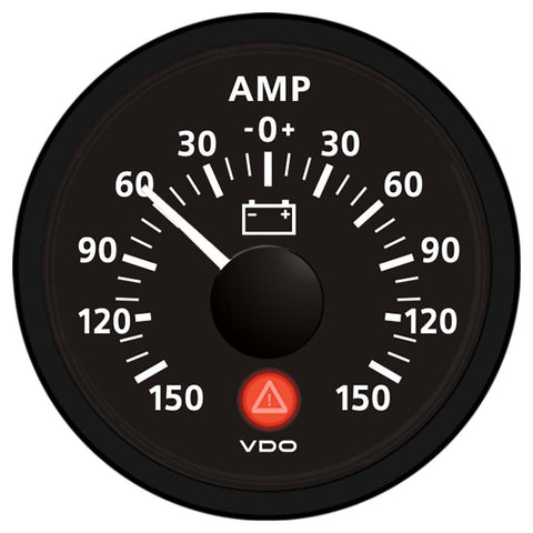 VDO Viewline Onyx 150A Ammeter 12-24V - Requires External 60mv Shunt