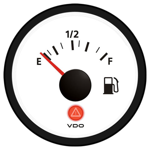 VDO Viewline Ivory Fuel Gauge 12-24V - Use with 3-180 Ohm Sender