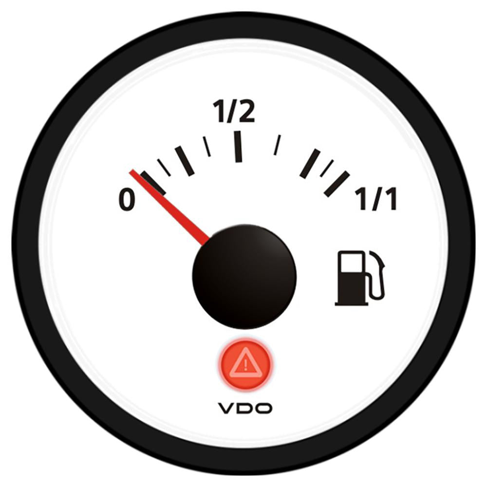 VDO Viewline Ivory 0-1-1 Fuel Gauge 12-24V - Use with 3-180 Ohm Sender