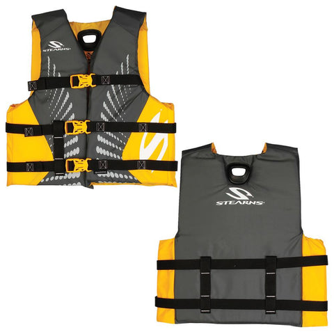 Stearns Youth Antimicrobial Nylon Life Jacket f-50-90lbs - Gold
