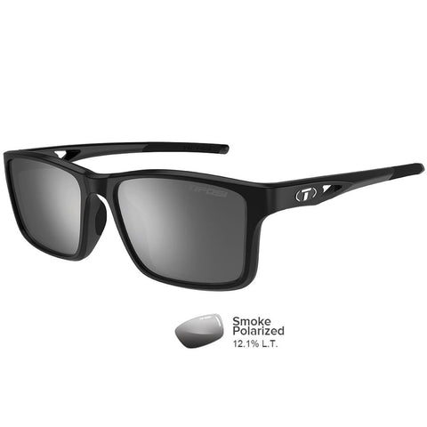 Tifosi Marzen Gloss Black Swivelink Sunglasses - Smoke Polarized