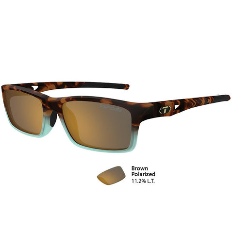 Tifosi Watkins Matte Blue Tortoise Swivelink Sunglasses - Brown Polarized