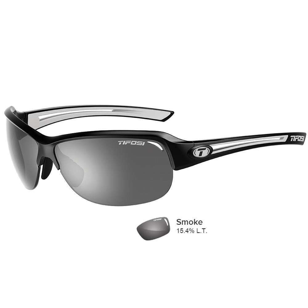 Tifosi Mira Black-White Single Lens Sunglasses - Smoke