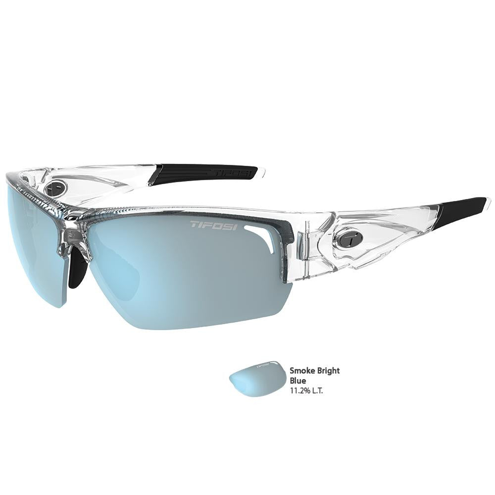 Tifosi Lore SL Crystal Clear Single Lens Sunglasses - Smoke Bright Blue