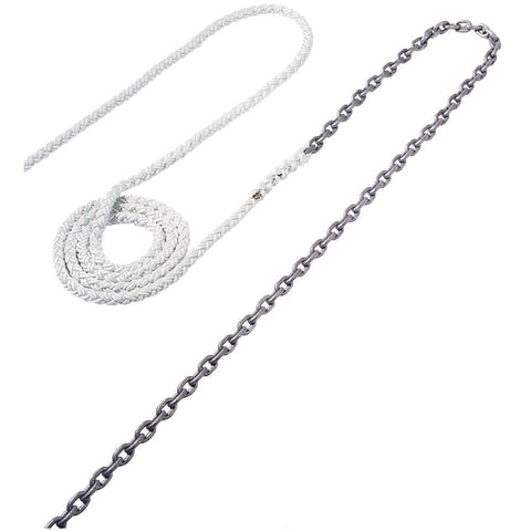 Maxwell Anchor Rode - 18'-5-16&quot; Chain to 200'-5-18&quot; Nylon Brait