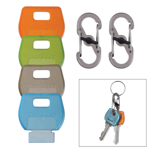 Nite Ize IdentiKey&#153; Covers - 4-Pack Assorted + S-Biner Combo