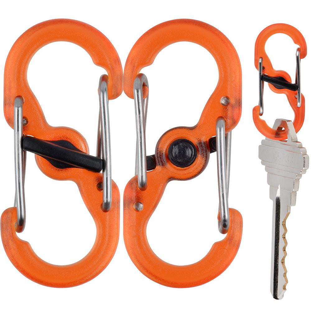 Nite Ize S-Biner&reg; MicroLock&reg; Polycarbonate - 2-Pack - Orange