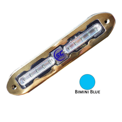 Shadow-Caster SCY-10 Yacht Series LED Underwater Light w-20' Cable - Bronze Housing - Bimini Blue