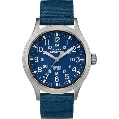 Timex Expedition&reg; Scout Watch - Blue Dial-Tan Strap