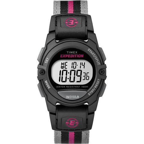 Timex Expedition&reg; Mid-Size Striped Watch - Pink-Gray