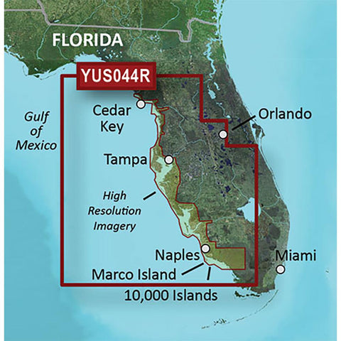 Garmin BlueChart&reg; g2 HD w-High Resolution Satellite Imagery - Florida Gulf Coast