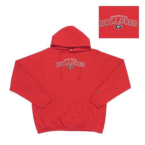 Georgia Bulldogs NCAA Goalie Hooded Sweatshirt (Dark Red) (Large)