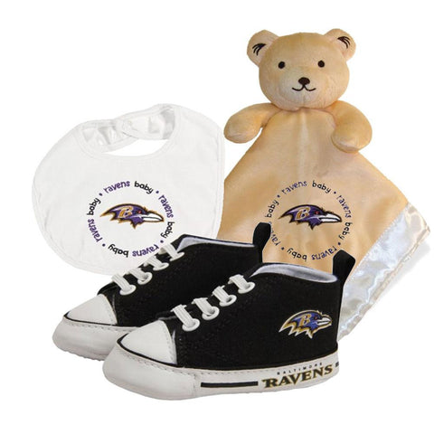 Baltimore Ravens NFL Infant Blanket Bib and Shoe Deluxe Set