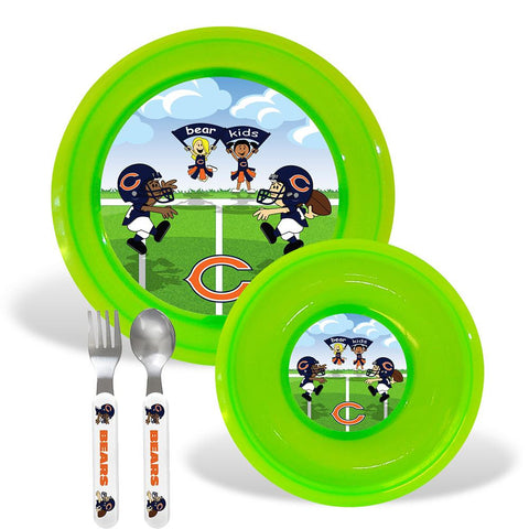 Chicago Bears NFL BPA Free Toddler Dining Set (4 Piece)
