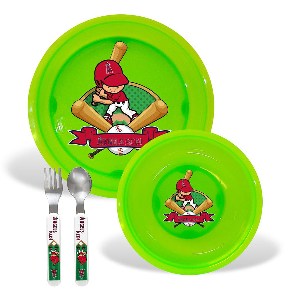 Los Angeles Angels MLB BPA Free Toddler Dining Set (4 Piece)