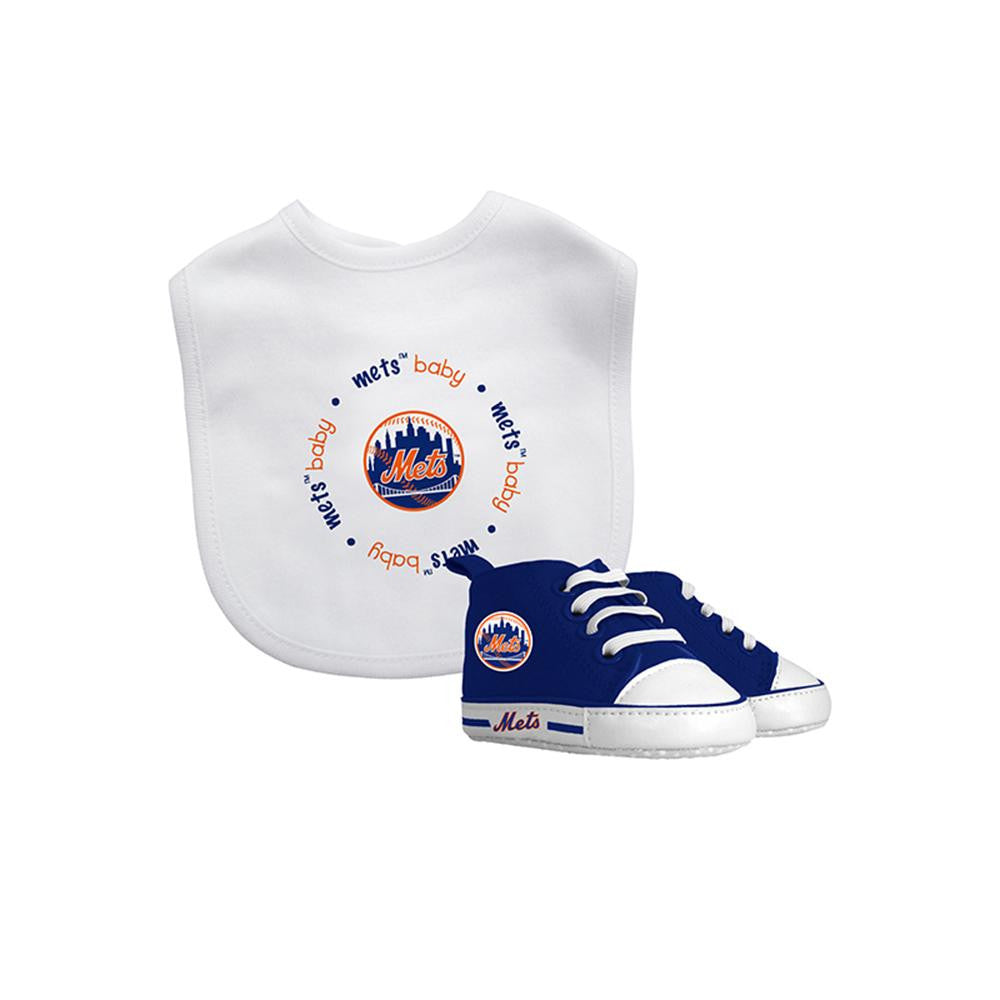 New York Mets MLB Infant Bib and Shoe Gift Set