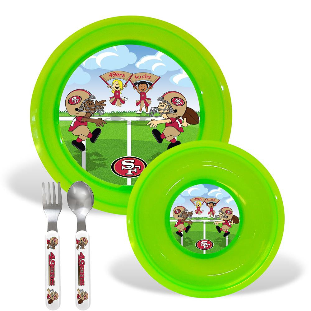 San Francisco 49ers NFL BPA Free Toddler Dining Set (4 Piece)